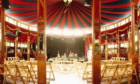 interior of circus tent
